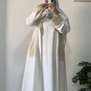Abaya Snow white